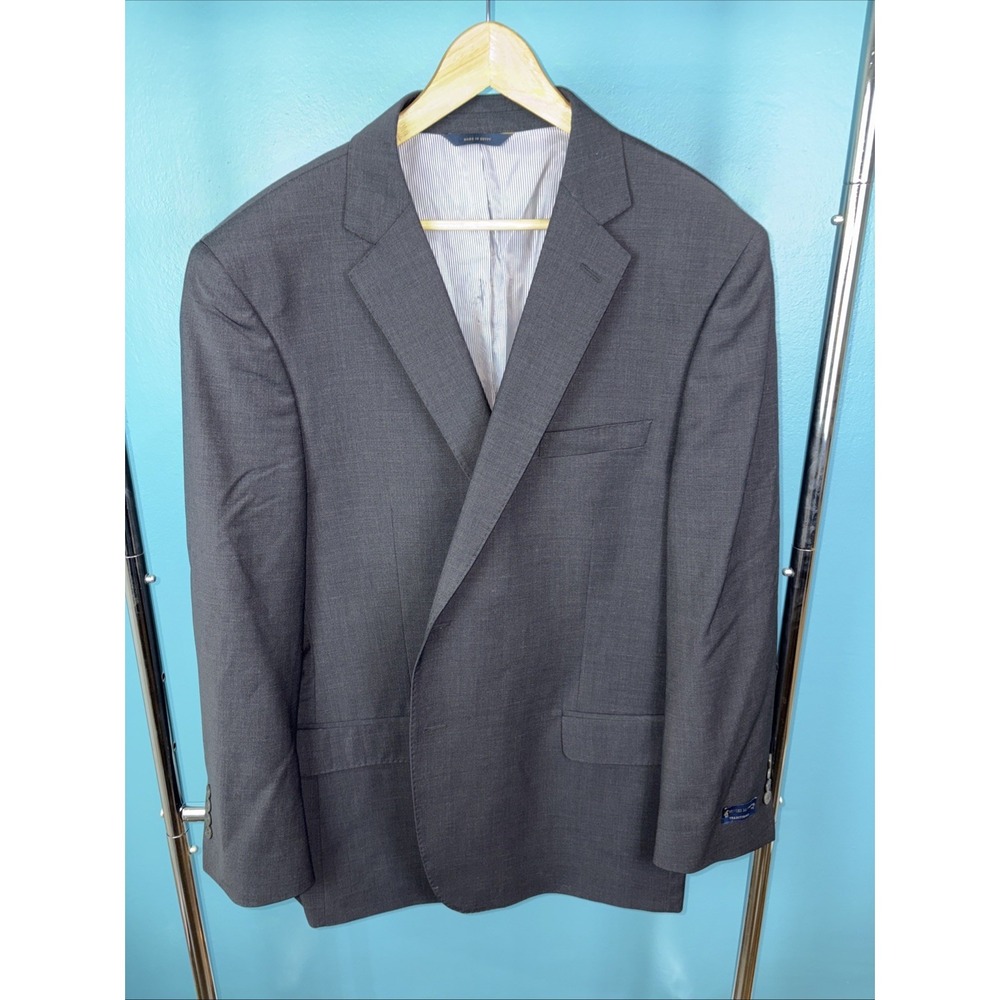 Brooks Brothers Suit Jacket 48 R Gray Wool Luxury Blazer Traditional Explorer
